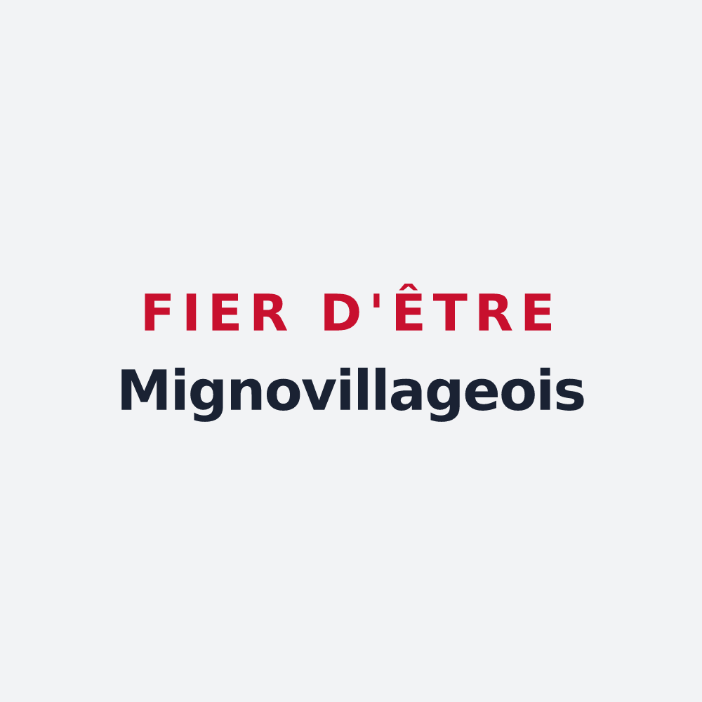 Poster « Fier d'être Mignovillageois » — design pour Mignovillard
