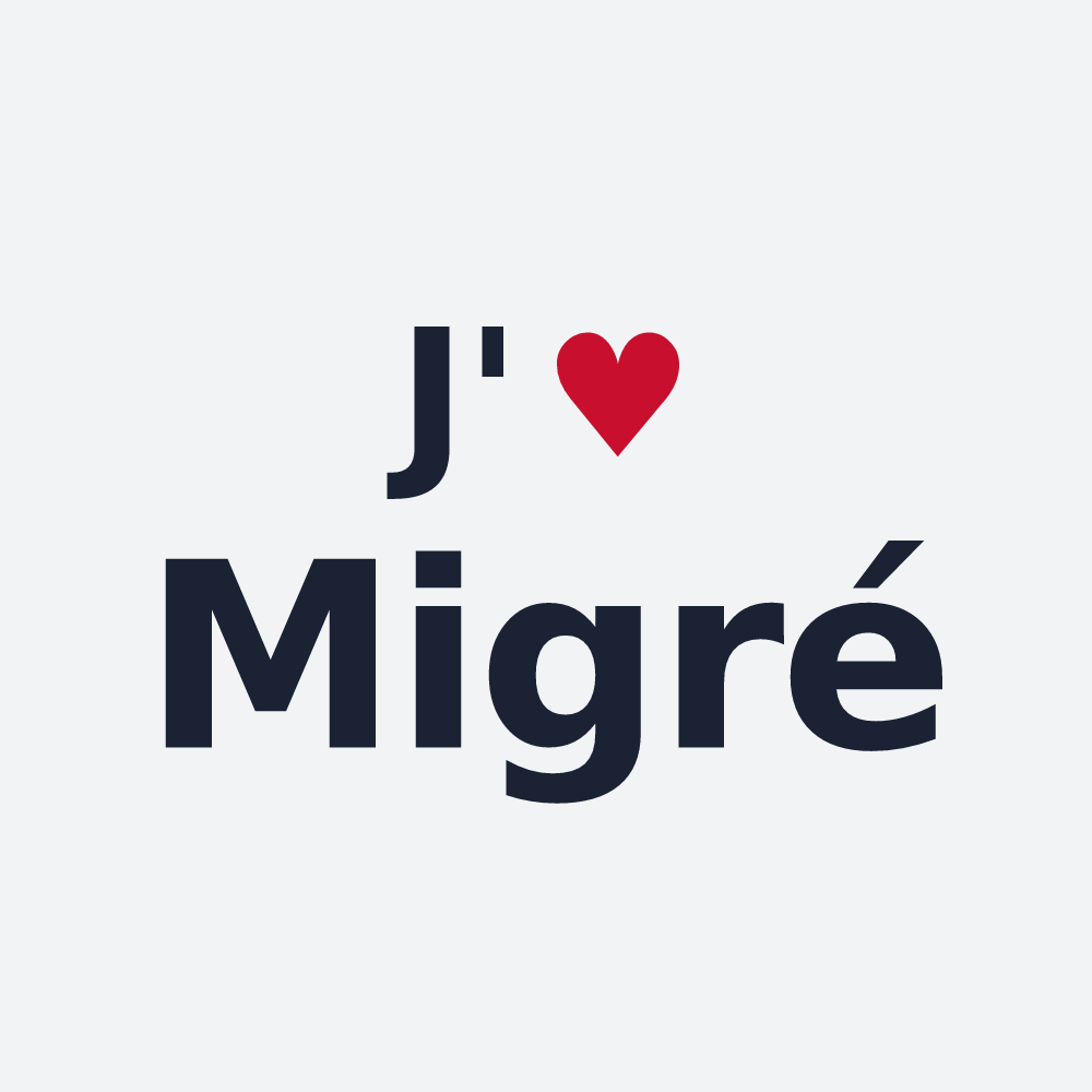 Poster personnalisé Migré — design J'aime Migré