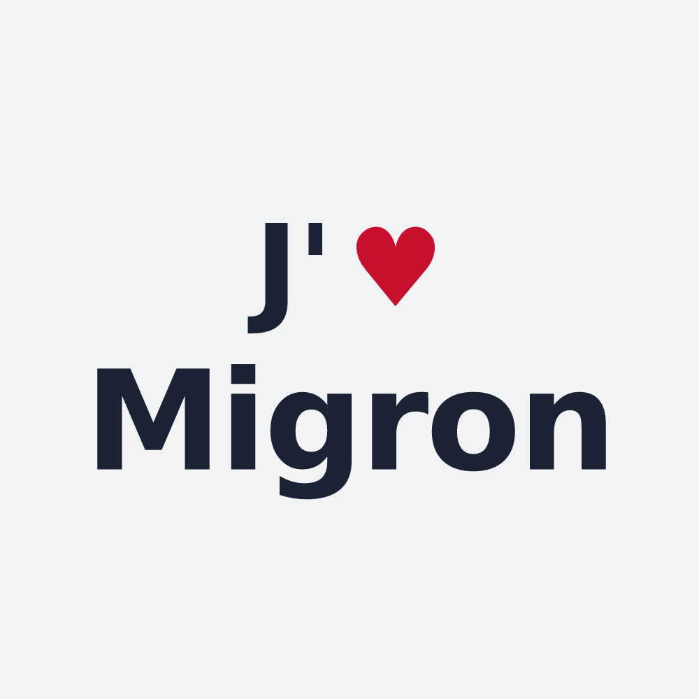 Poster personnalisé Migron — design J'aime Migron