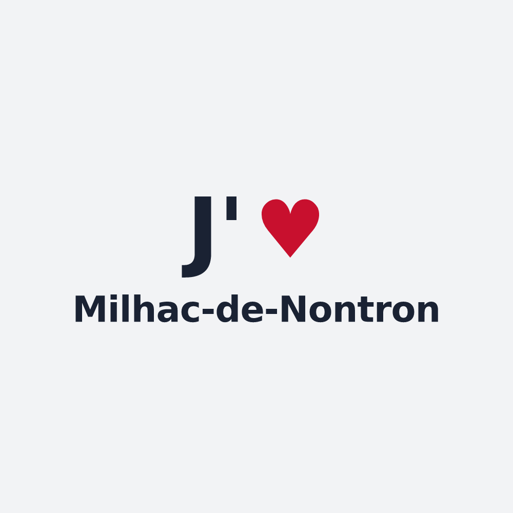 Poster personnalisé Milhac-de-Nontron — design J'aime Milhac-de-Nontron