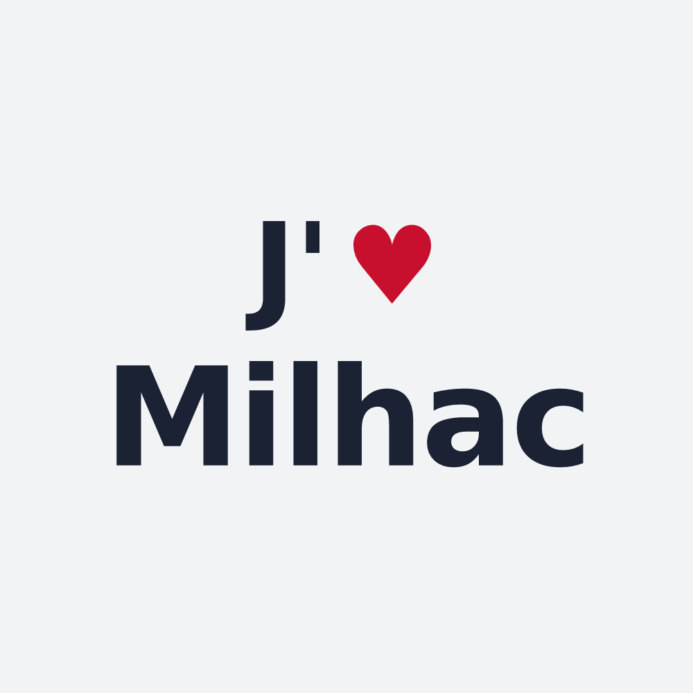 Poster personnalisé Milhac — design J'aime Milhac