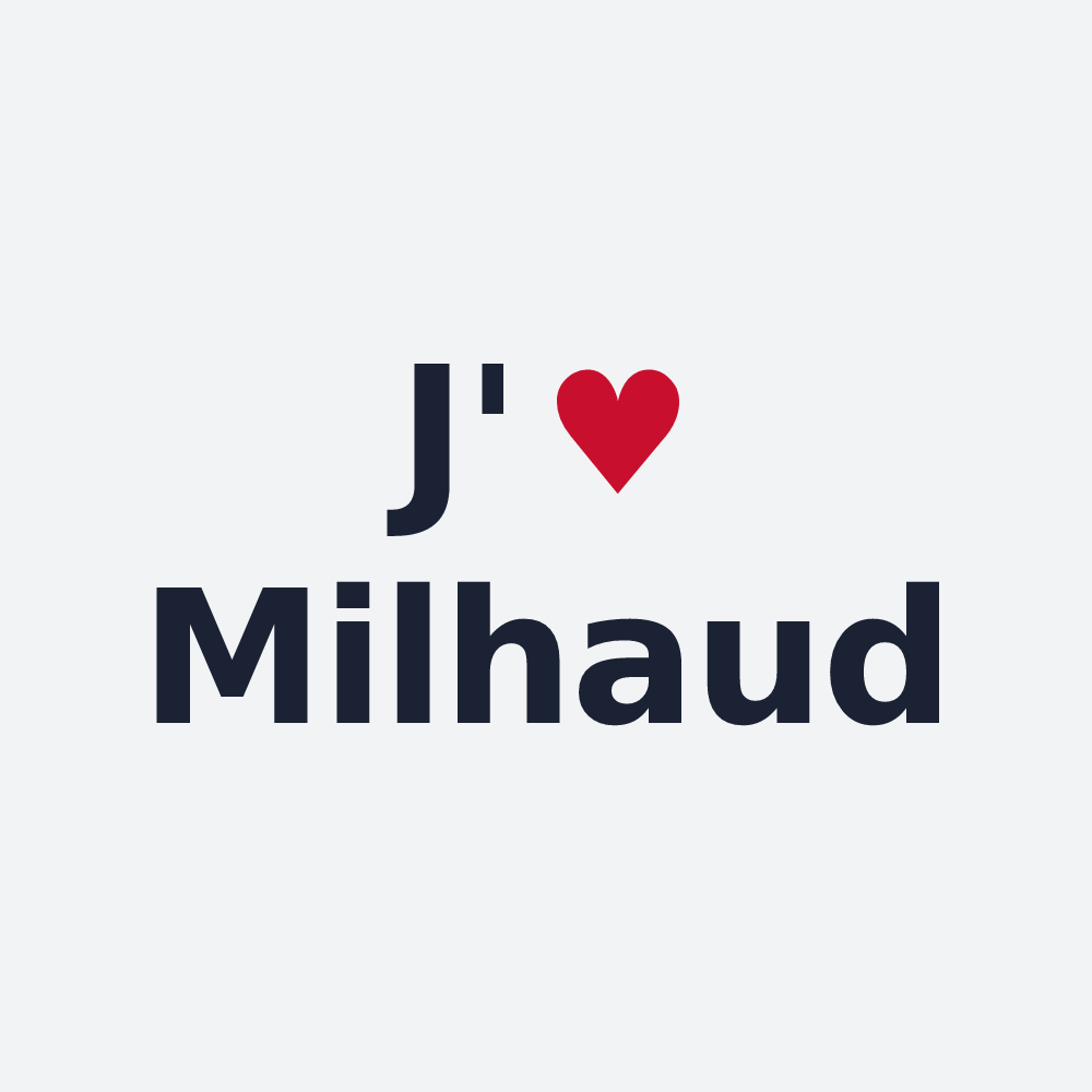 Poster personnalisé Milhaud — design J'aime Milhaud