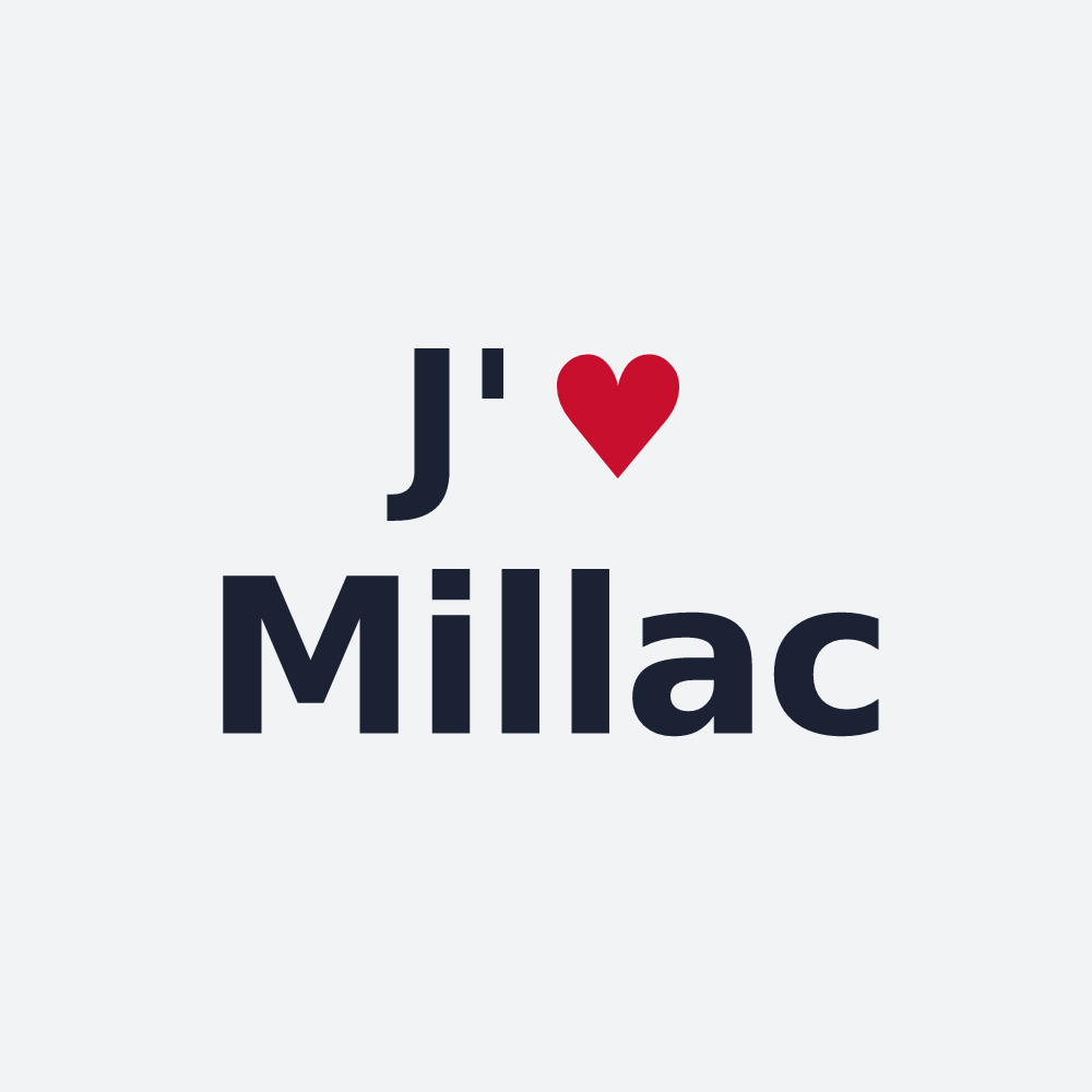 Poster personnalisé Millac — design J'aime Millac