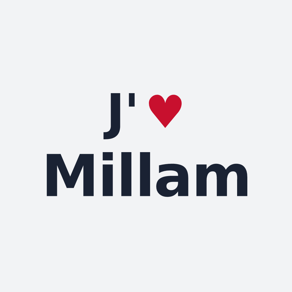 Poster personnalisé Millam — design J'aime Millam