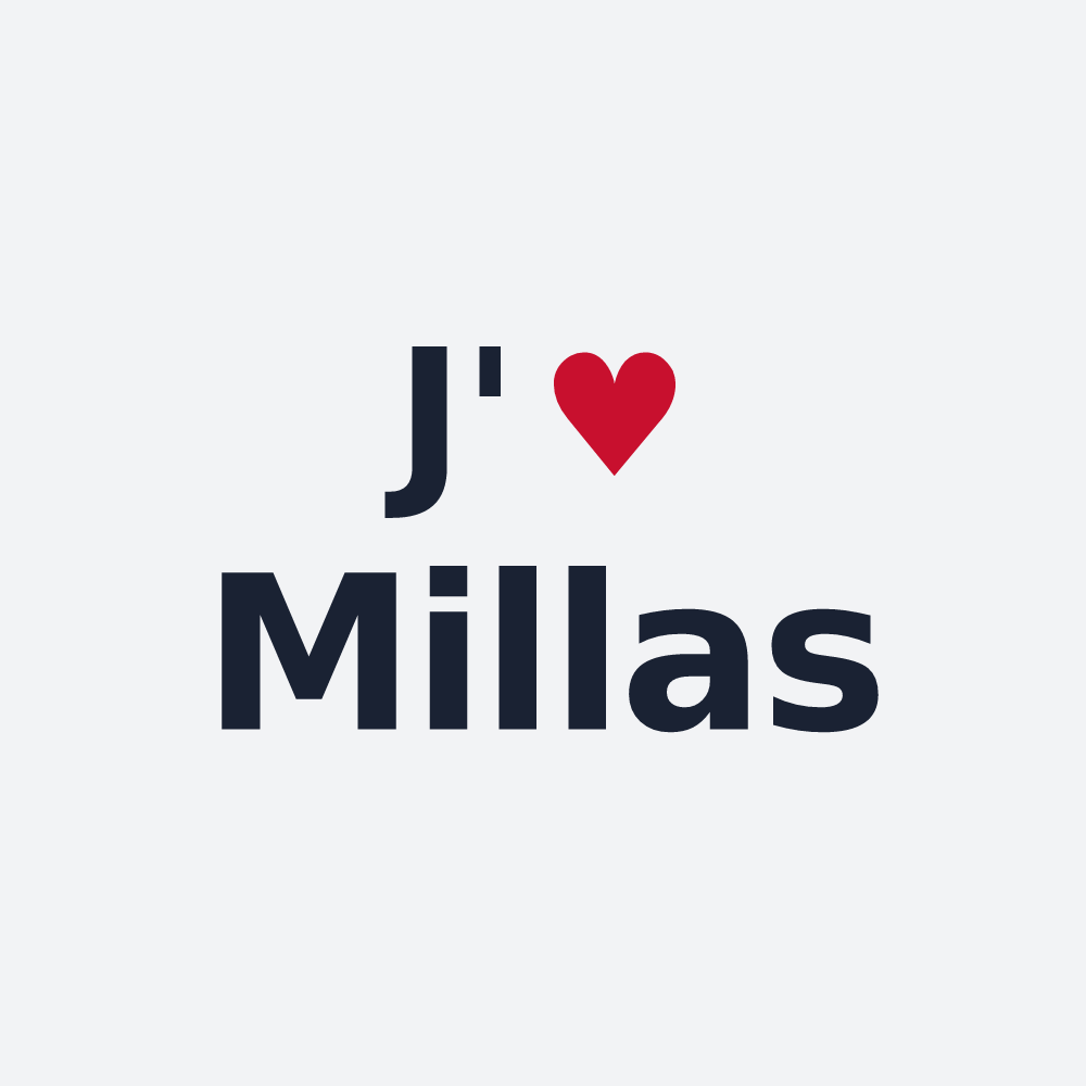 Poster personnalisé Millas — design J'aime Millas