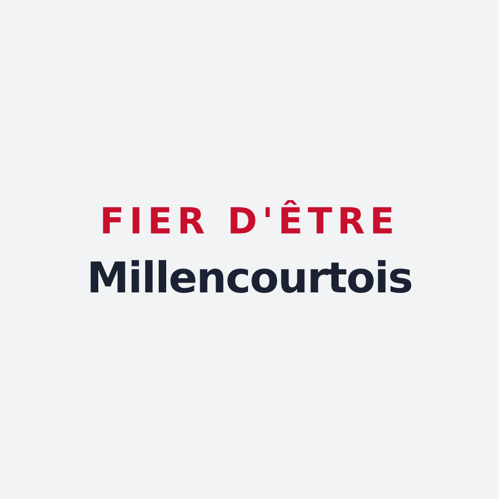 Poster « Fier d'être Millencourtois » — design pour Millencourt-en-Ponthieu