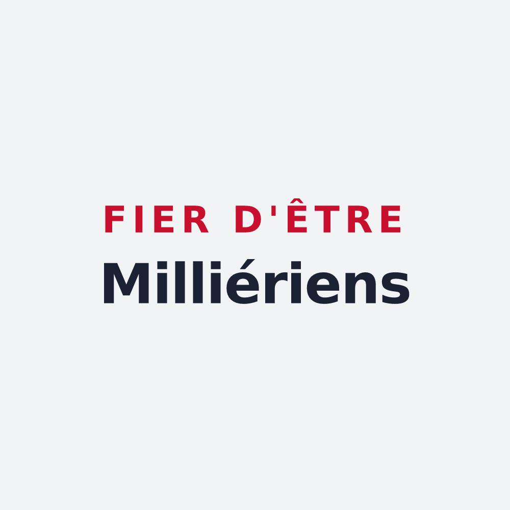 Poster « Fier d'être Milliériens » — design pour Millières