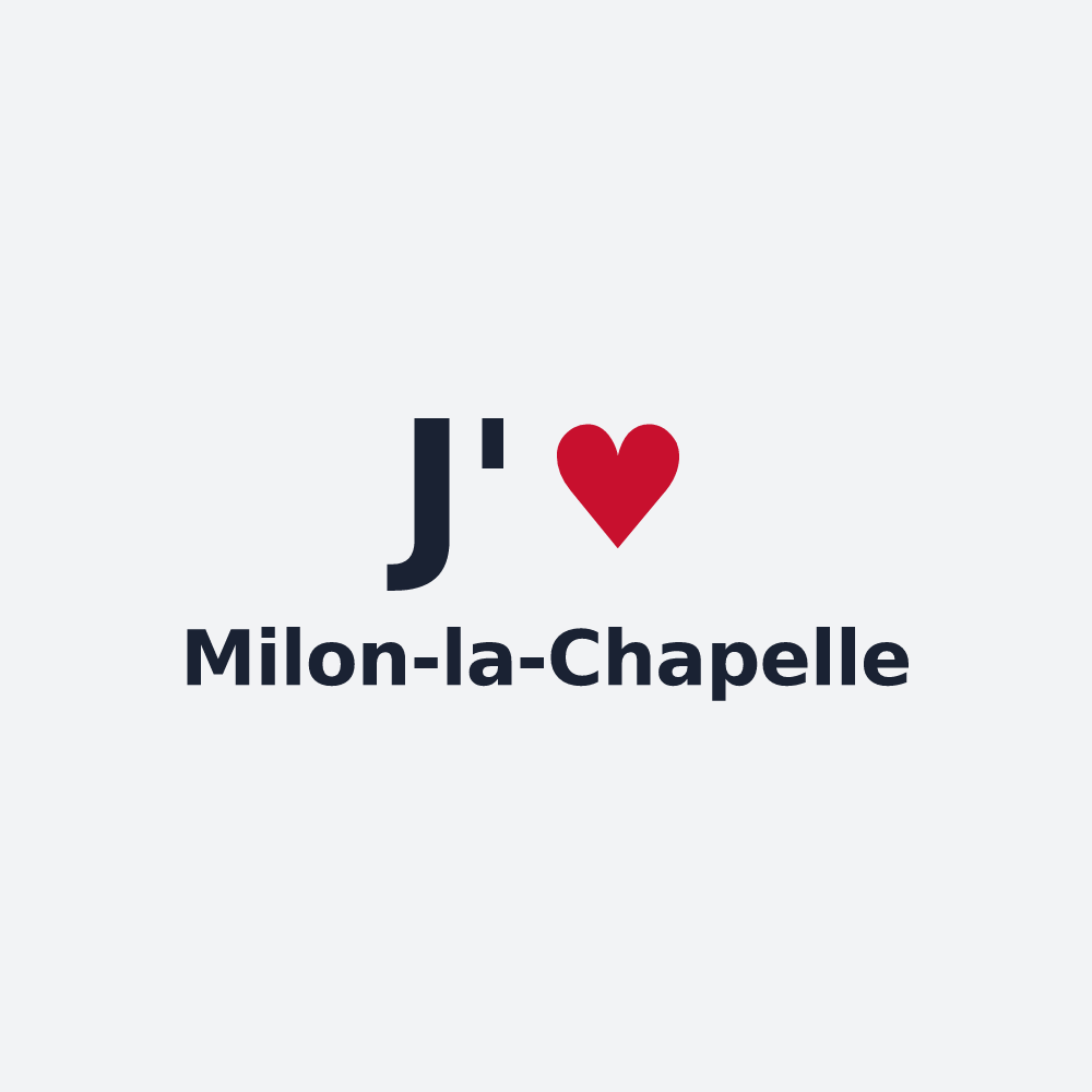 Poster personnalisé Milon-la-Chapelle — design J'aime Milon-la-Chapelle