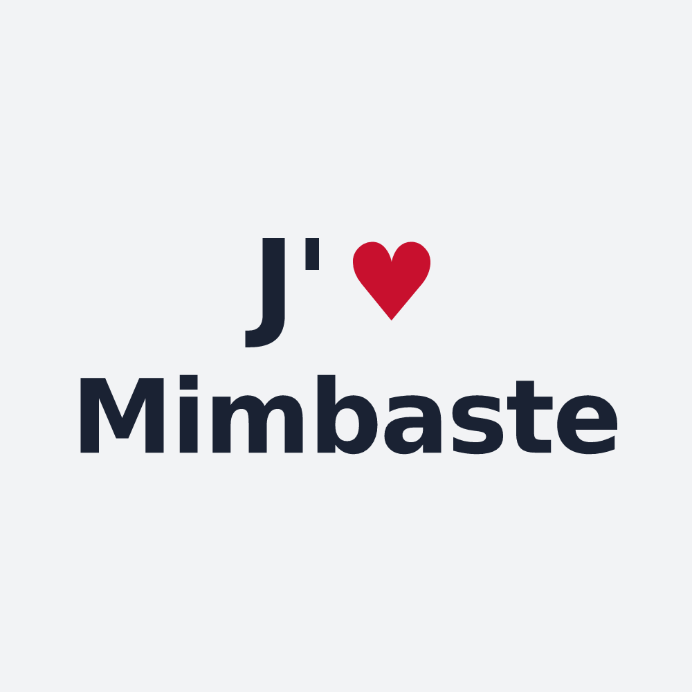 Poster personnalisé Mimbaste — design J'aime Mimbaste