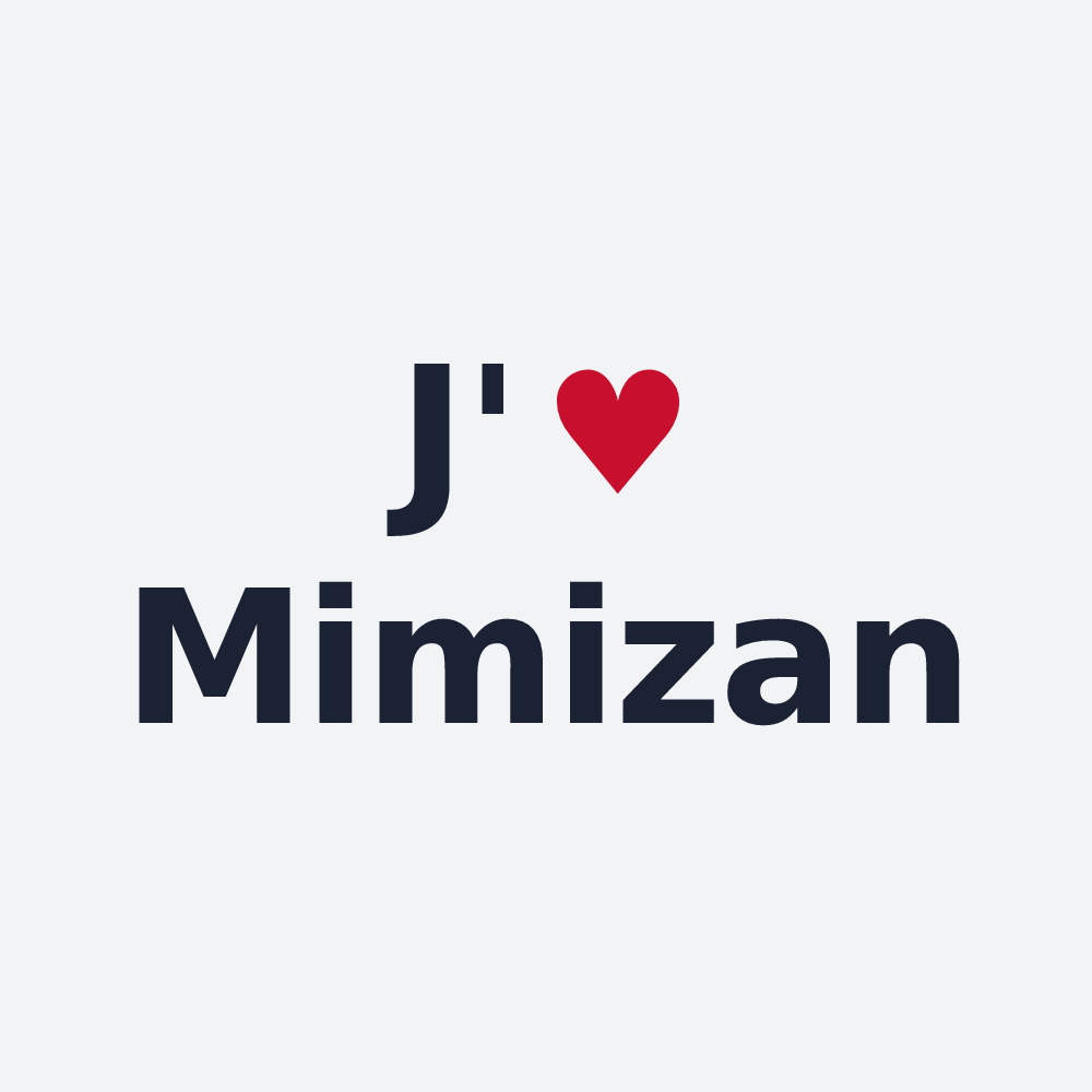 Poster personnalisé Mimizan — design J'aime Mimizan