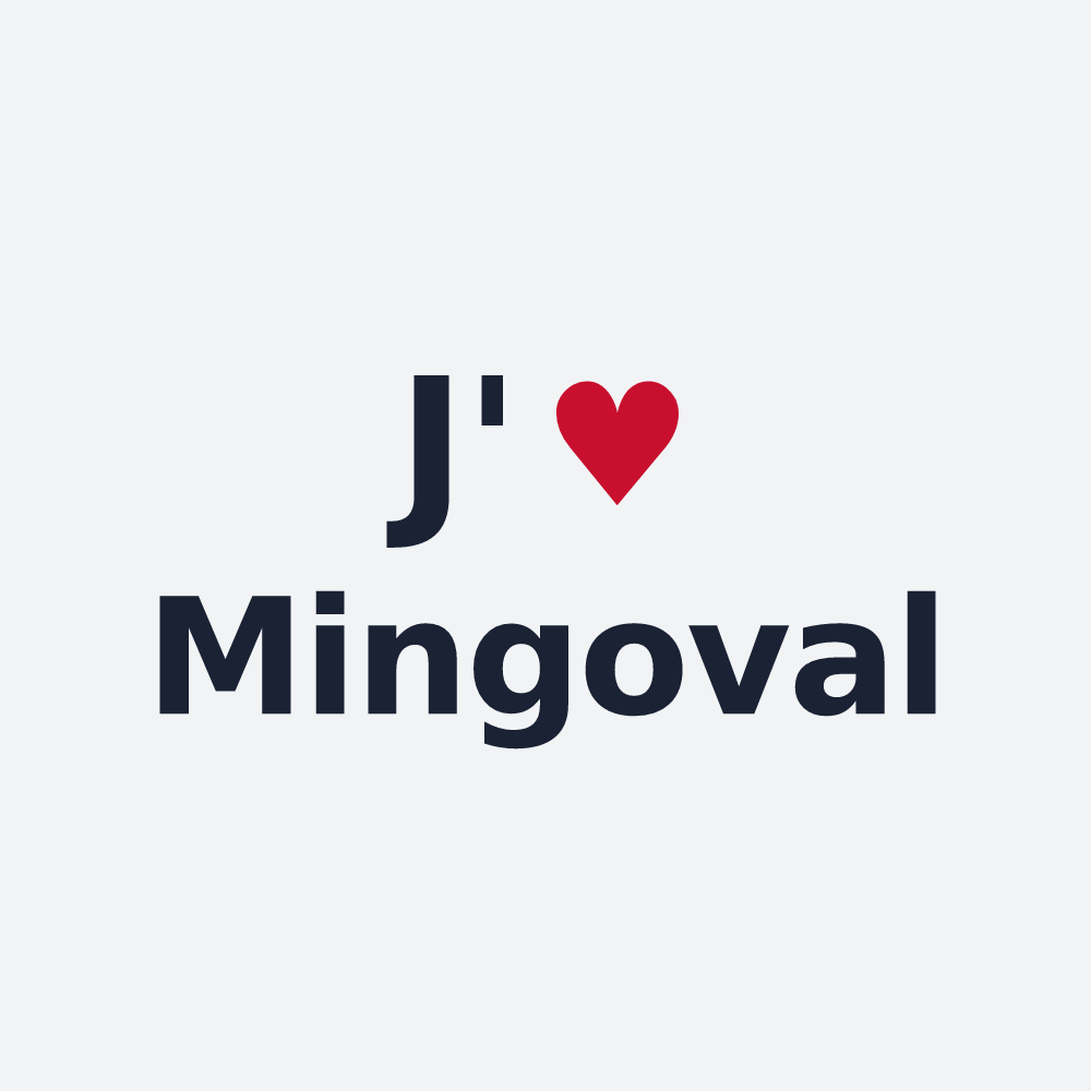 Poster personnalisé Mingoval — design J'aime Mingoval