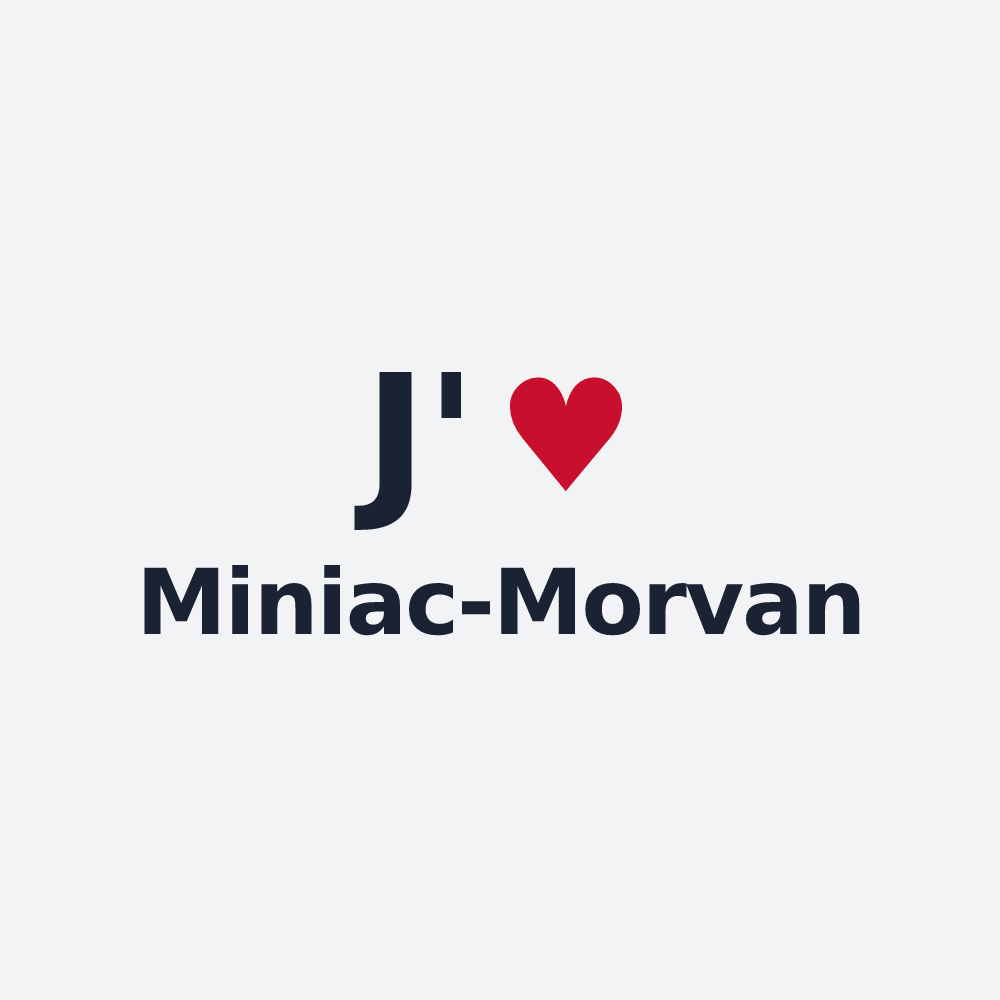 Poster personnalisé Miniac-Morvan — design J'aime Miniac-Morvan