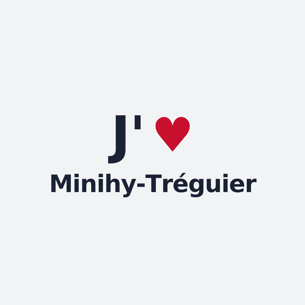 Poster personnalisé Minihy-Tréguier — design « J'aime Minihy-Tréguier » imprimé sur le poster