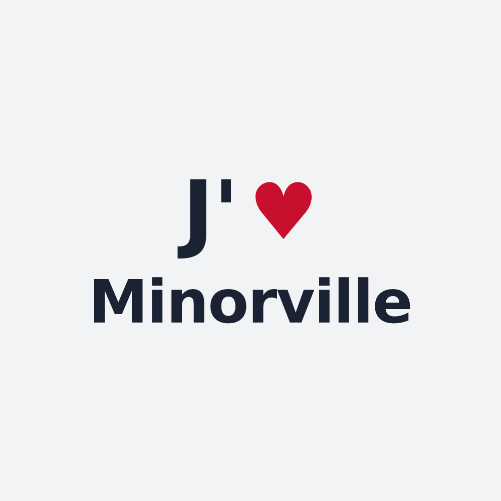 Poster personnalisé Minorville — design J'aime Minorville