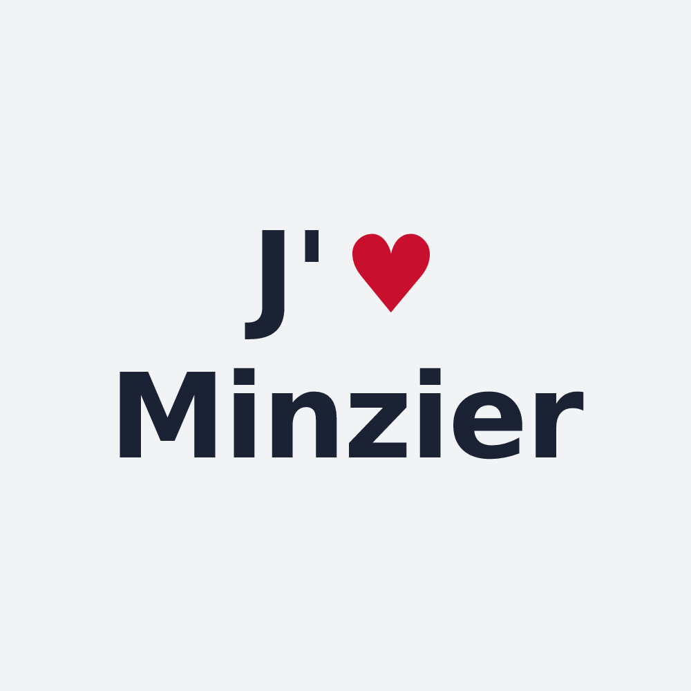 Poster personnalisé Minzier — design J'aime Minzier