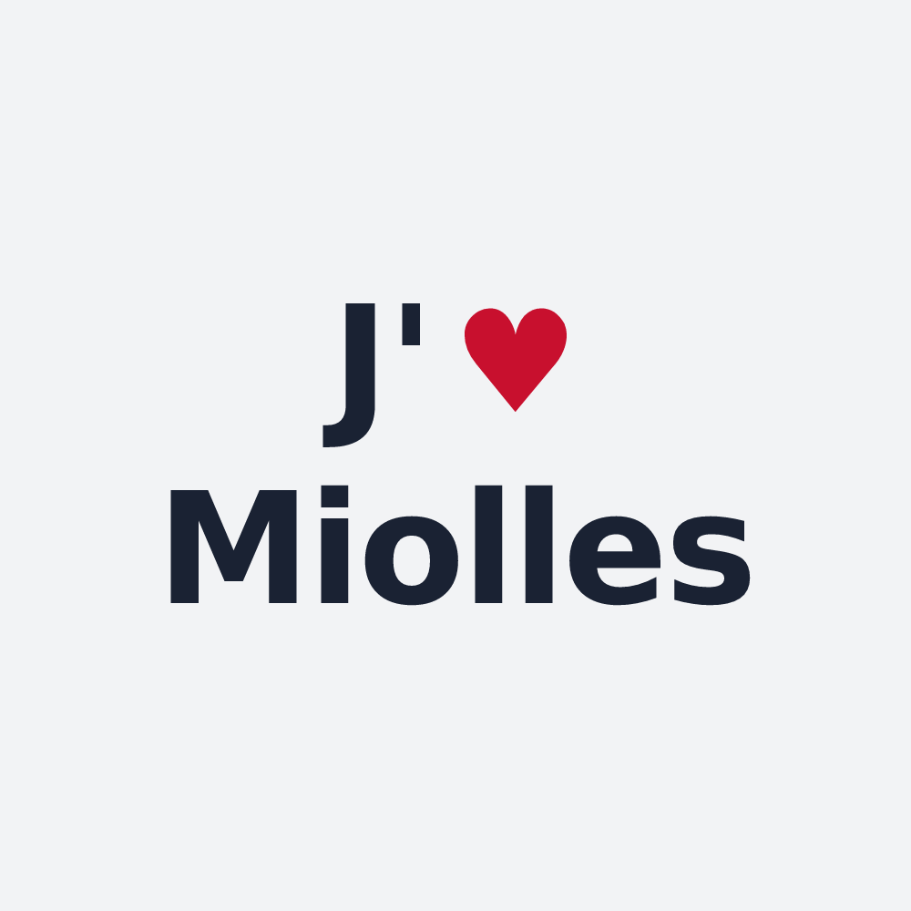 Poster personnalisé Miolles — design J'aime Miolles