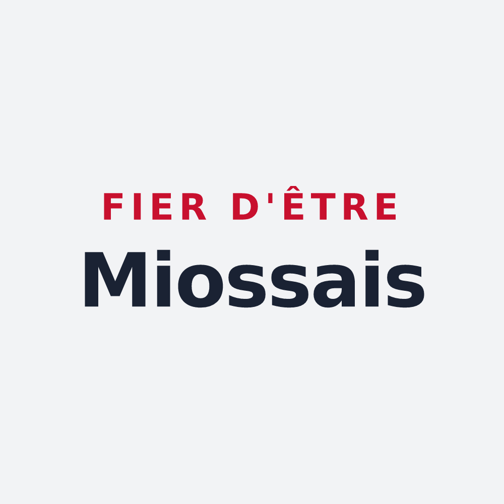 Poster « Fier d'être Miossais » — design pour Mios