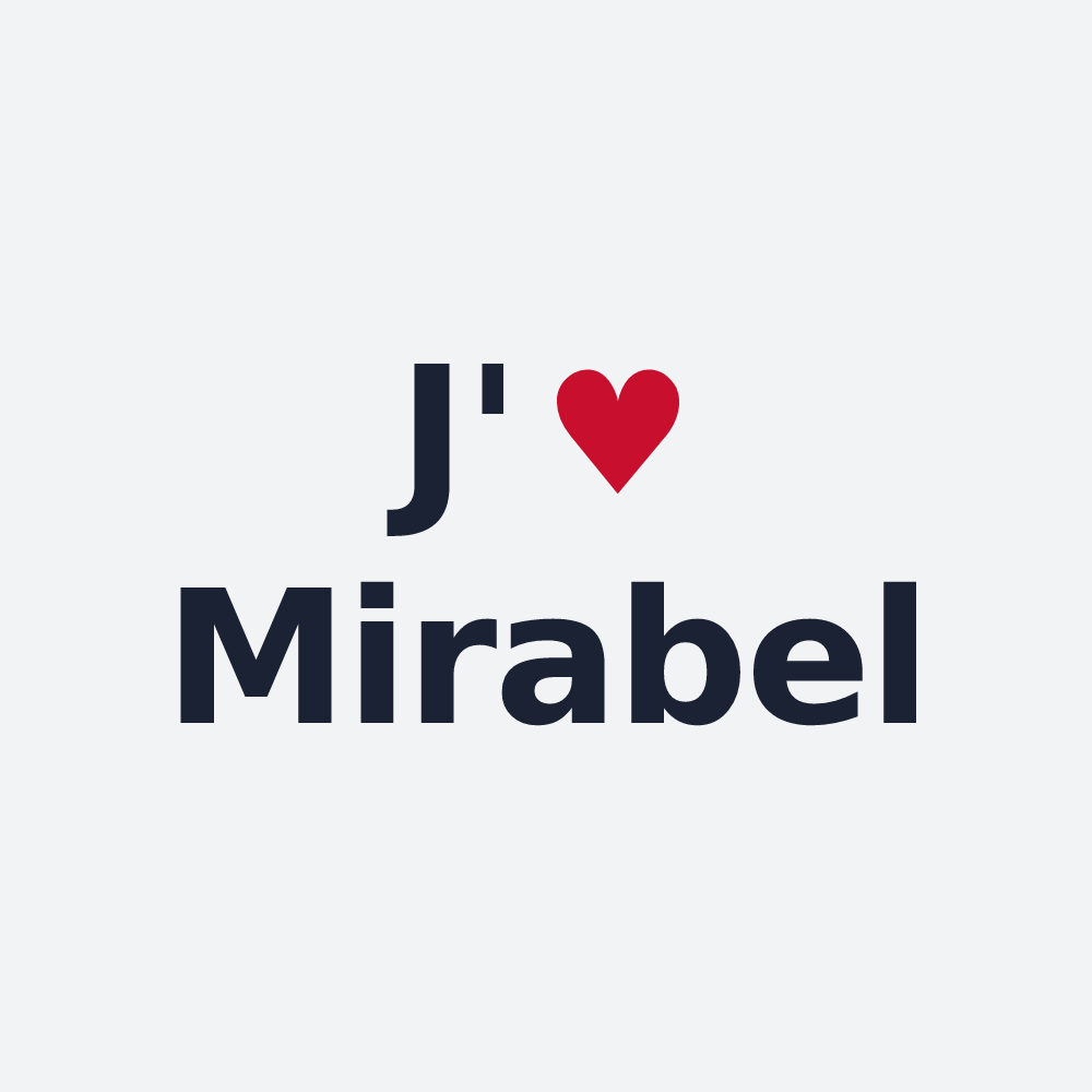 Poster personnalisé Mirabel — design J'aime Mirabel