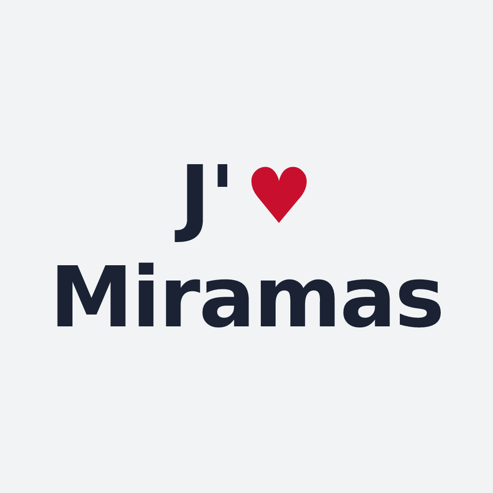 Poster personnalisé Miramas — design J'aime Miramas