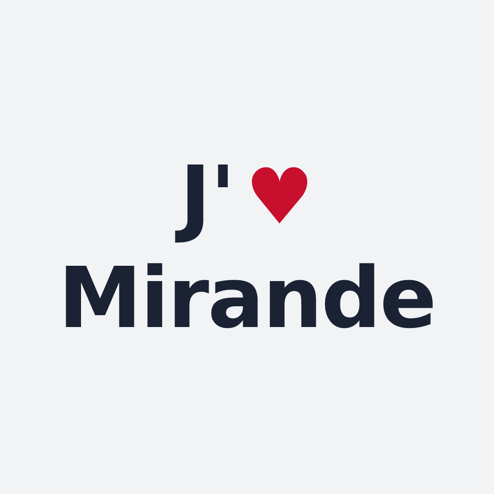 Poster personnalisé Mirande — design J'aime Mirande