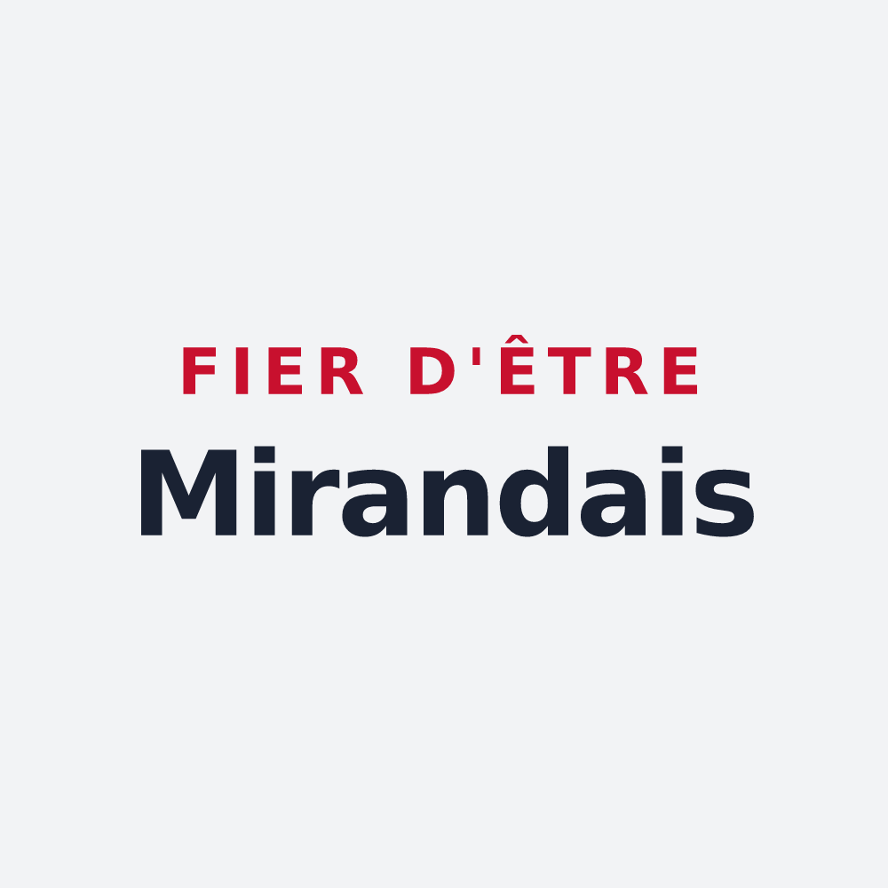 Poster « Fier d'être Mirandais » — design pour Mirande