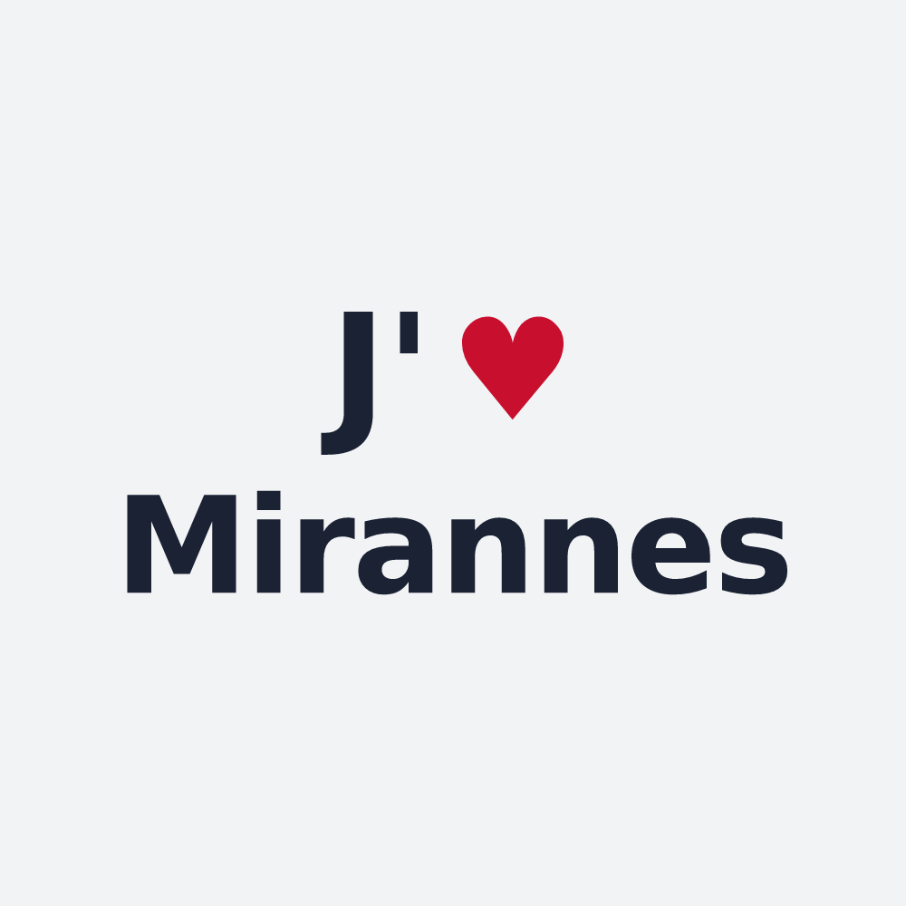 Poster personnalisé Mirannes — design J'aime Mirannes