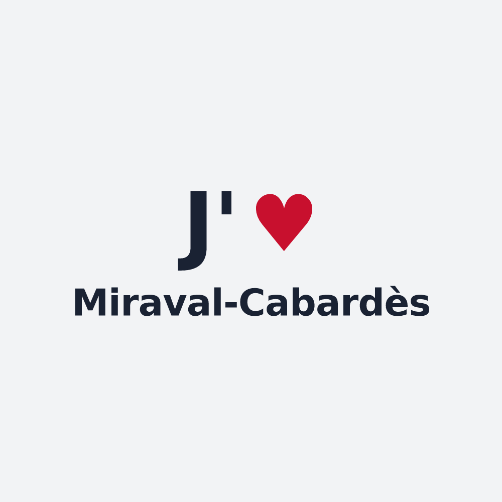 Poster personnalisé Miraval-Cabardès — design J'aime Miraval-Cabardès