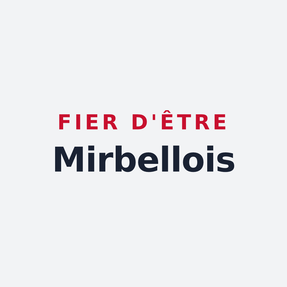 Poster « Fier d'être Mirbellois » — design pour Mirbel