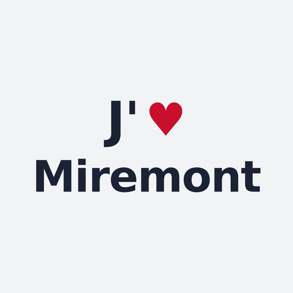 Poster personnalisé Miremont — design J'aime Miremont