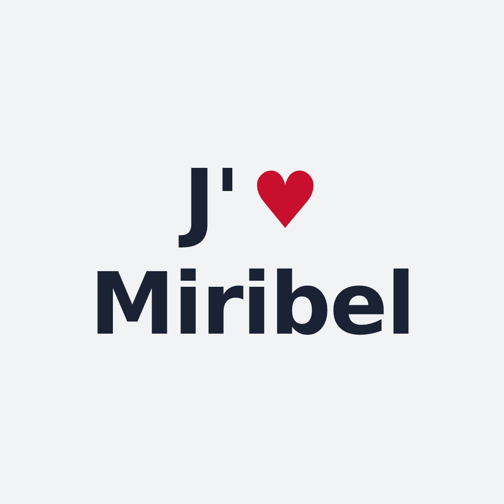 Poster personnalisé Miribel — design J'aime Miribel