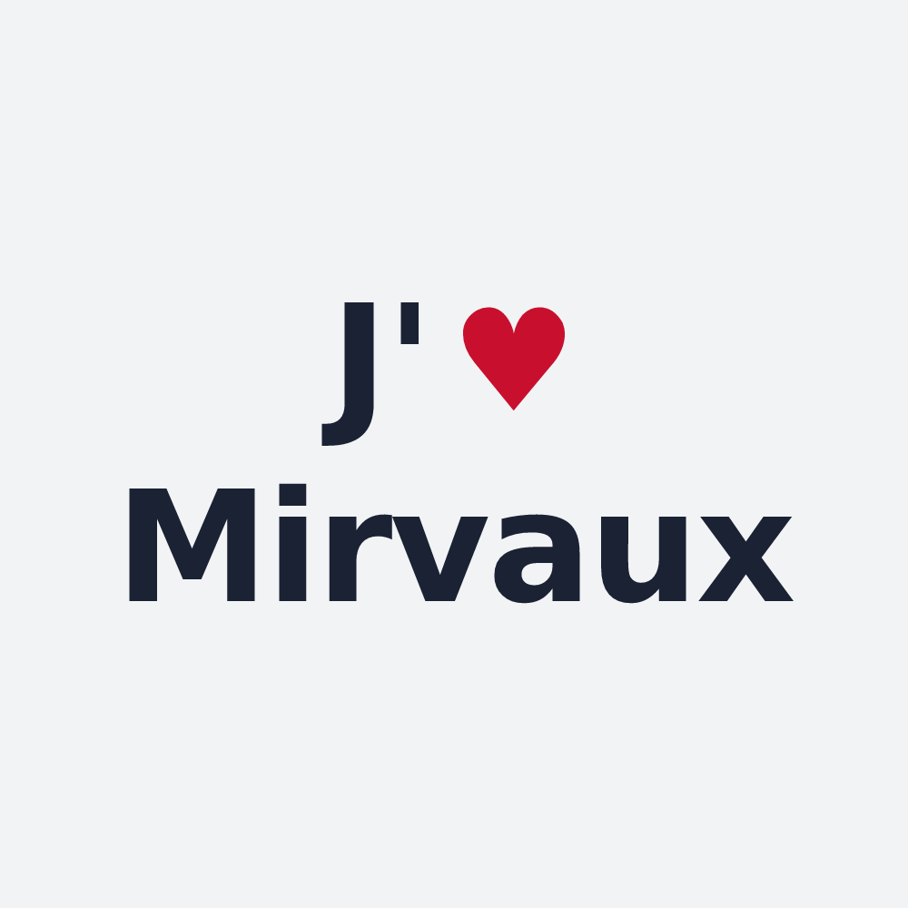 Poster personnalisé Mirvaux — design J'aime Mirvaux