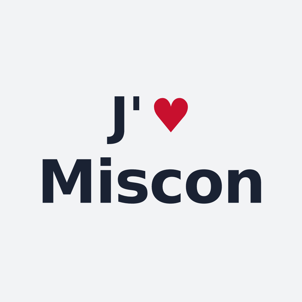 Poster personnalisé Miscon — design J'aime Miscon