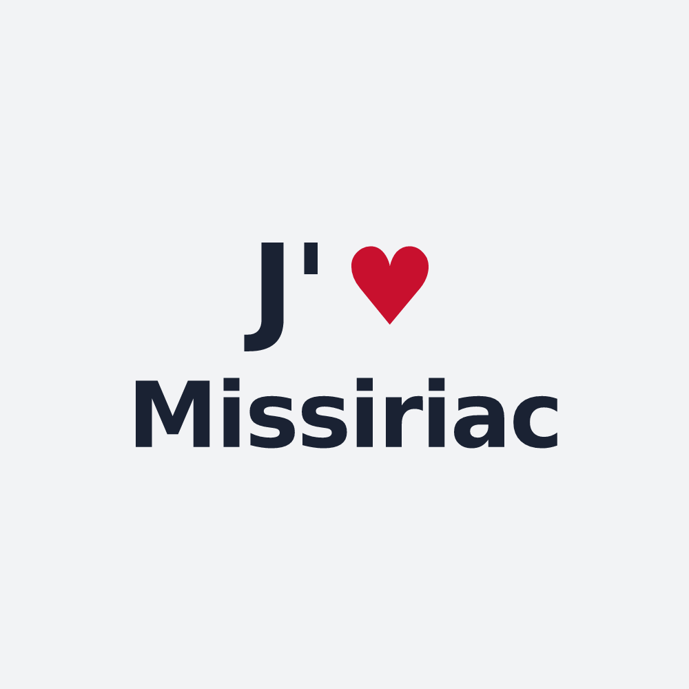 Poster personnalisé Missiriac — design J'aime Missiriac