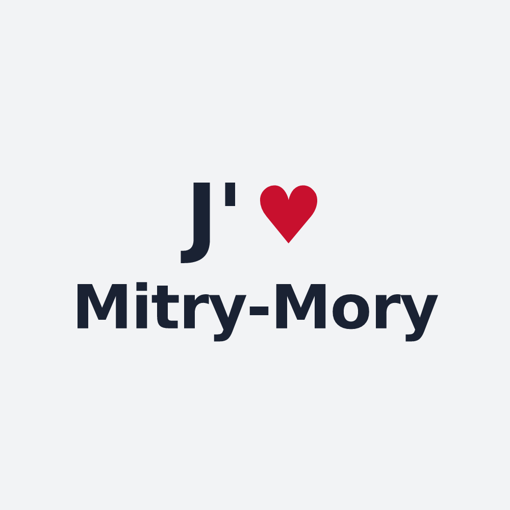 Poster personnalisé Mitry-Mory — design « J'aime Mitry-Mory » imprimé sur le poster