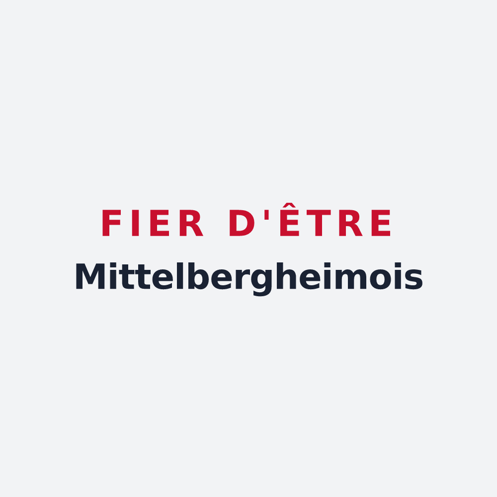 Poster « Fier d'être Mittelbergheimois » — design pour Mittelbergheim