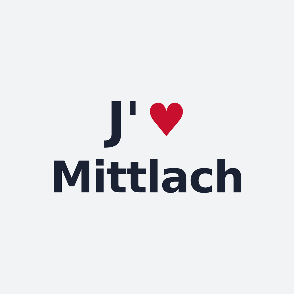 Poster personnalisé Mittlach — design « J'aime Mittlach » imprimé sur le poster