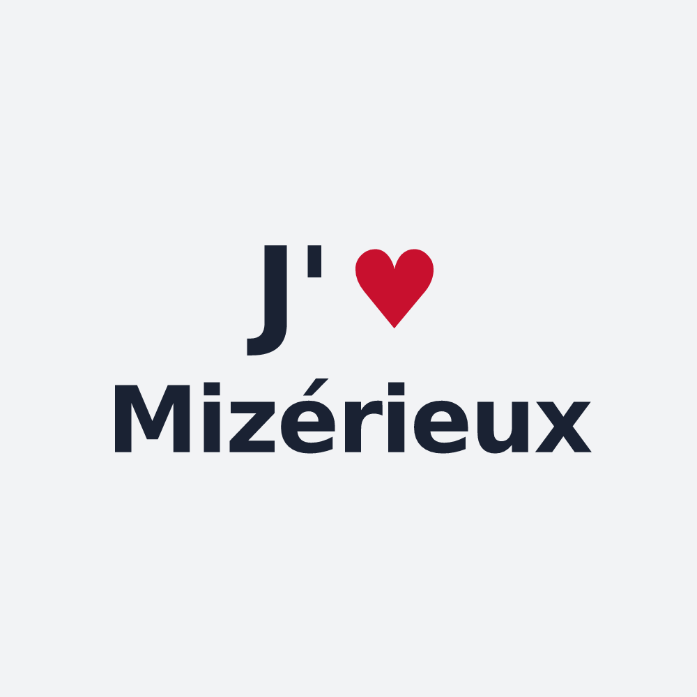 Poster personnalisé Mizérieux — design J'aime Mizérieux