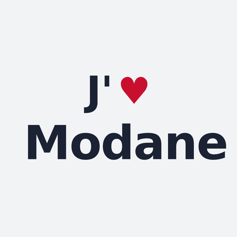 Poster personnalisé Modane — design J'aime Modane