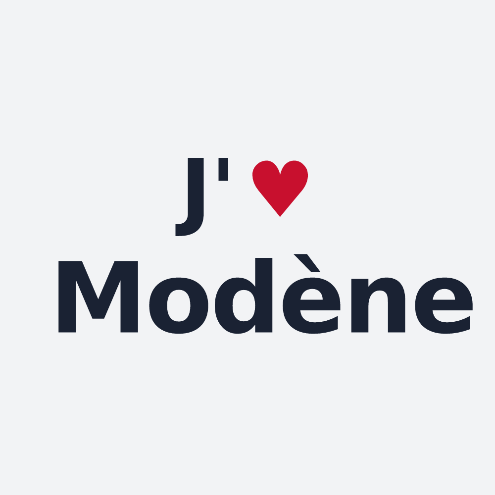 Poster personnalisé Modène — design J'aime Modène