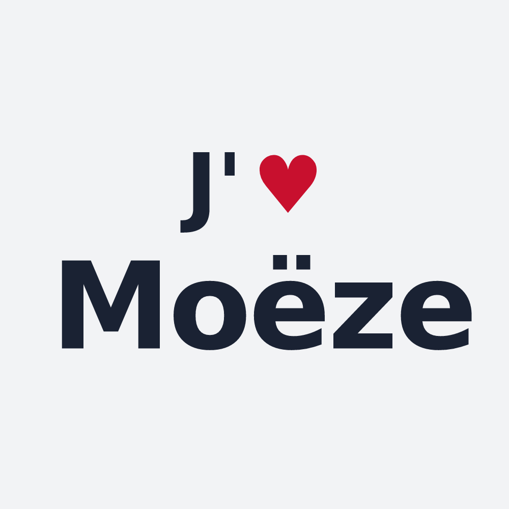 Poster personnalisé Moëze — design « J'aime Moëze » imprimé sur le poster