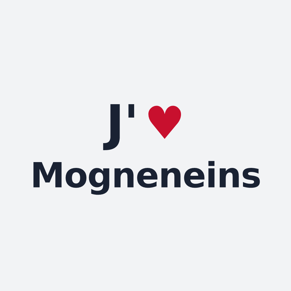 Poster personnalisé Mogneneins — design J'aime Mogneneins