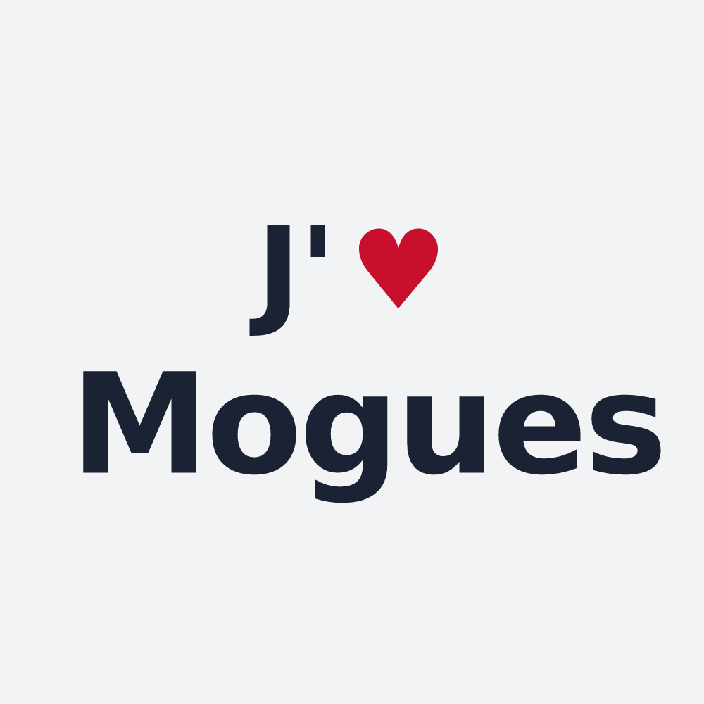 Poster personnalisé Mogues — design J'aime Mogues