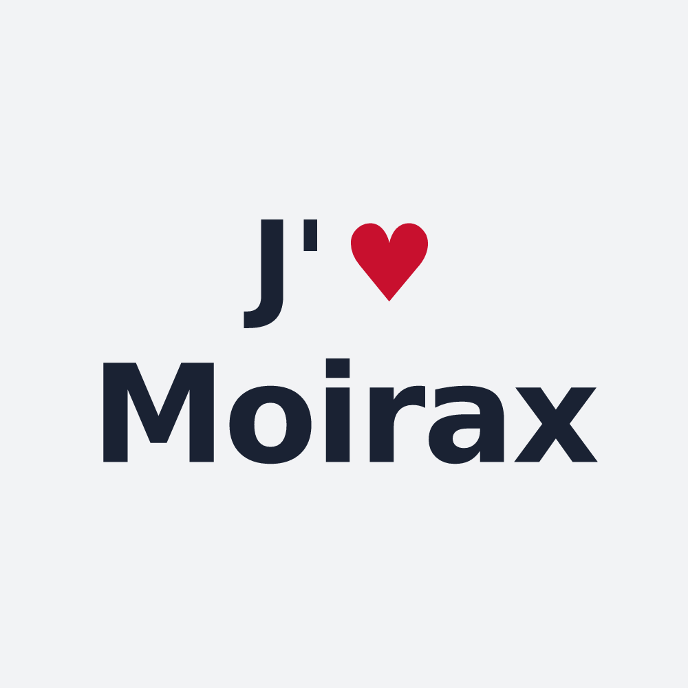 Poster personnalisé Moirax — design J'aime Moirax