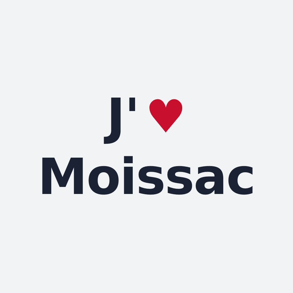 Poster personnalisé Moissac — design J'aime Moissac