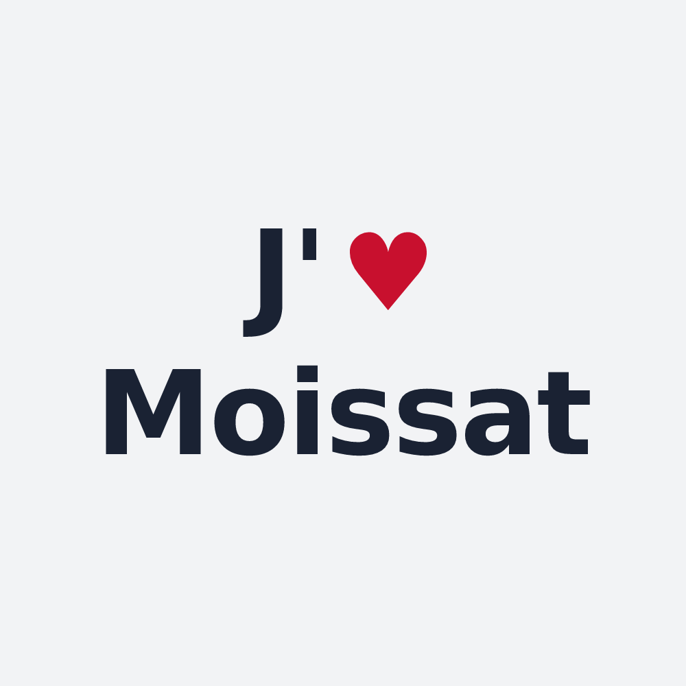 Poster personnalisé Moissat — design J'aime Moissat
