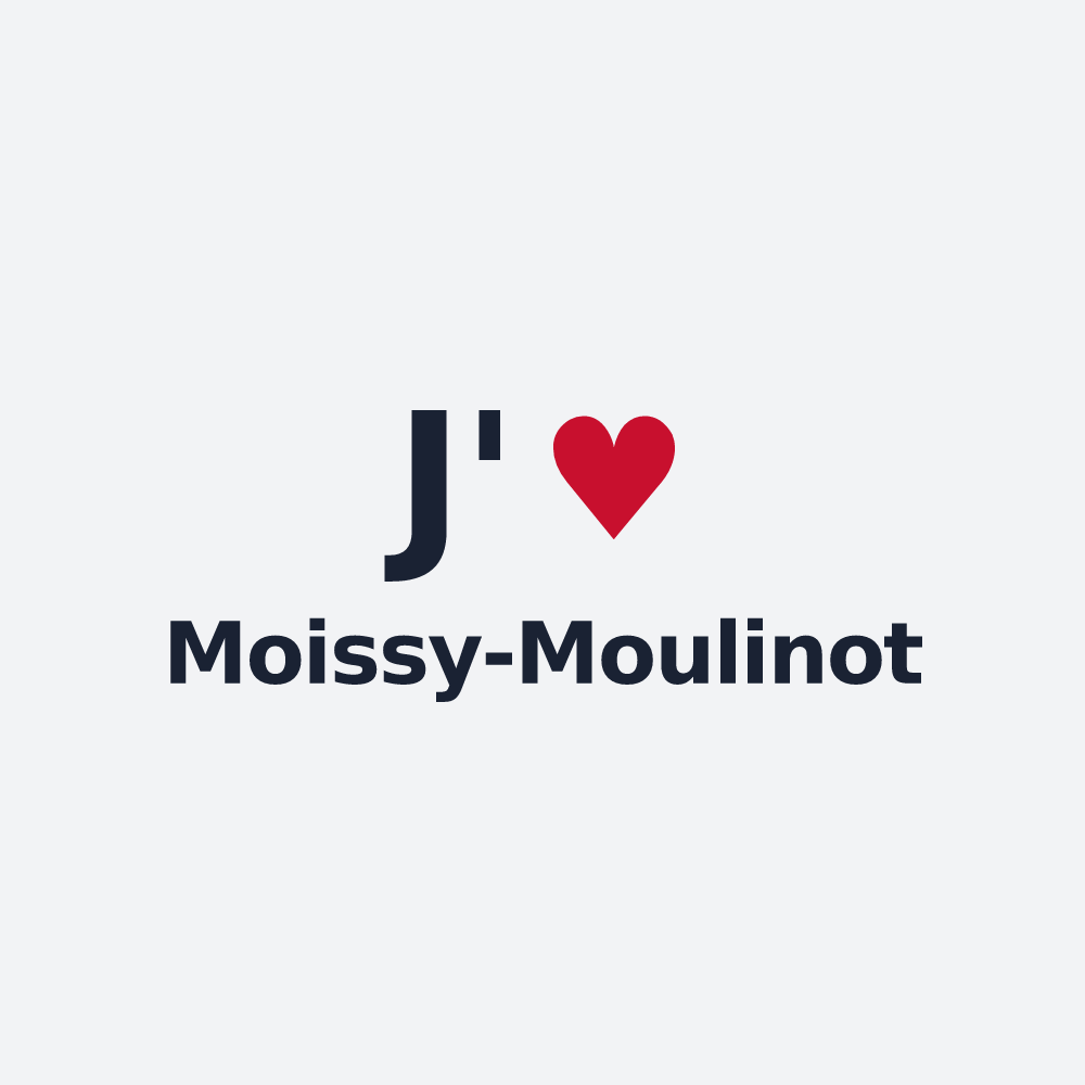 Poster personnalisé Moissy-Moulinot — design J'aime Moissy-Moulinot