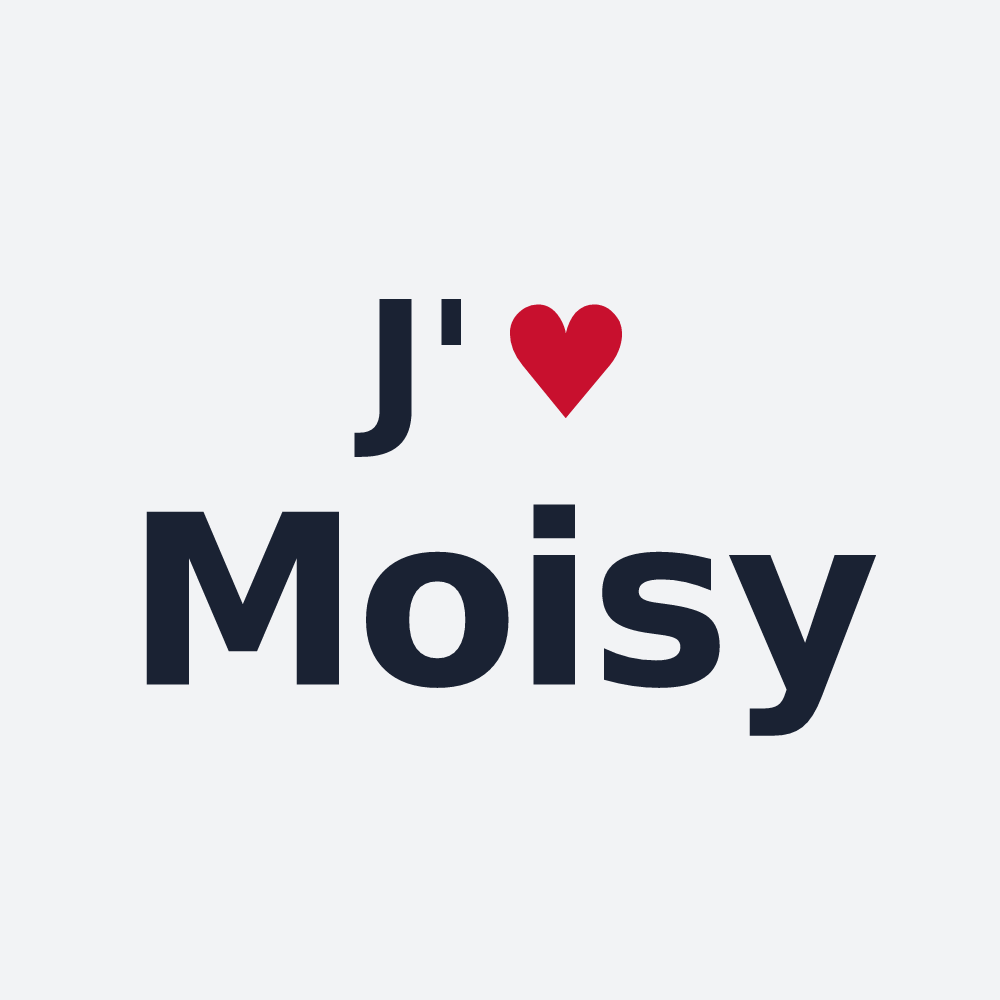 Poster personnalisé Moisy — design J'aime Moisy