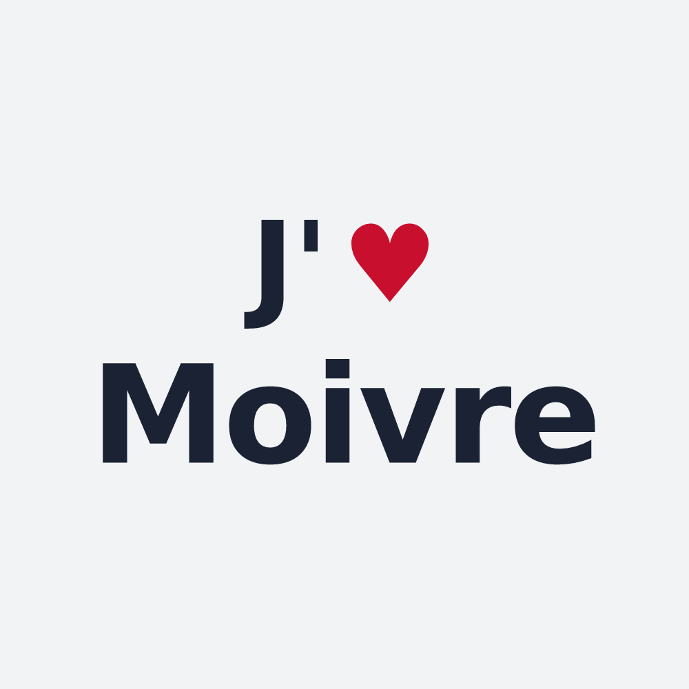 Poster personnalisé Moivre — design J'aime Moivre