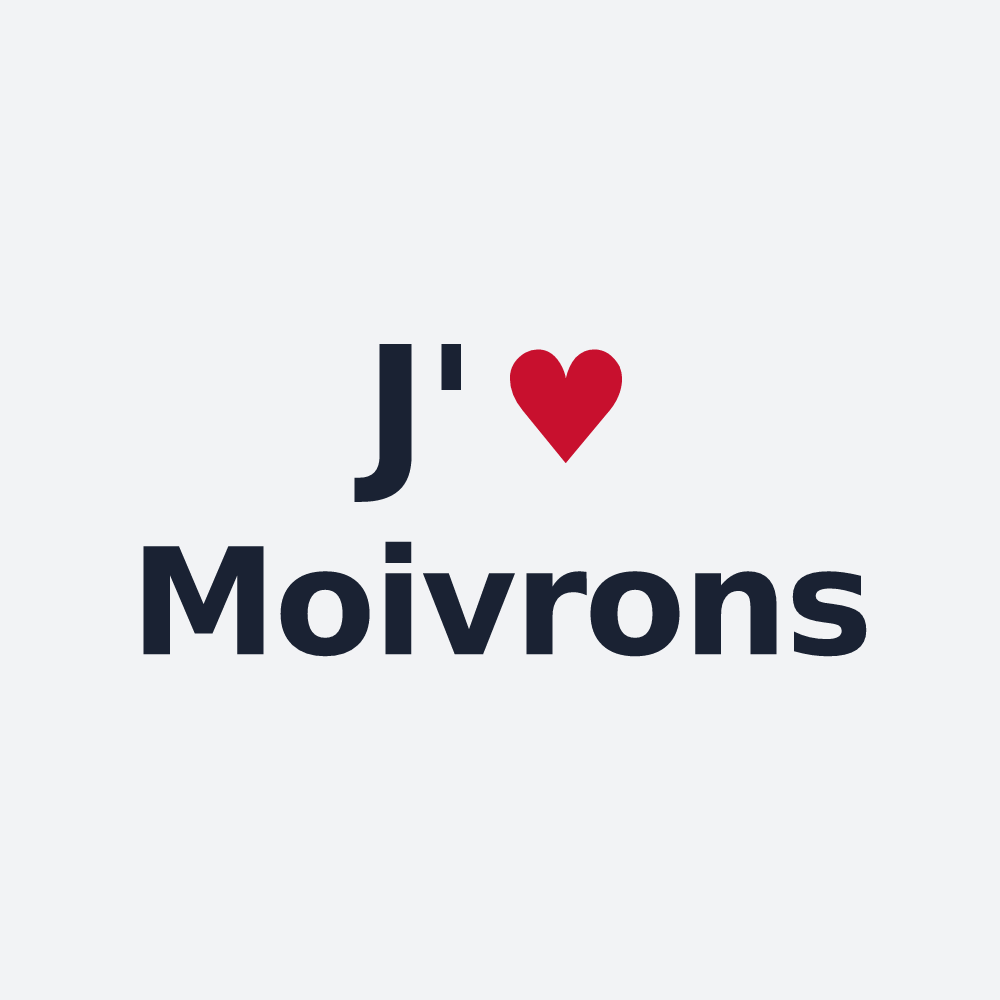 Poster personnalisé Moivrons — design « J'aime Moivrons » imprimé sur le poster