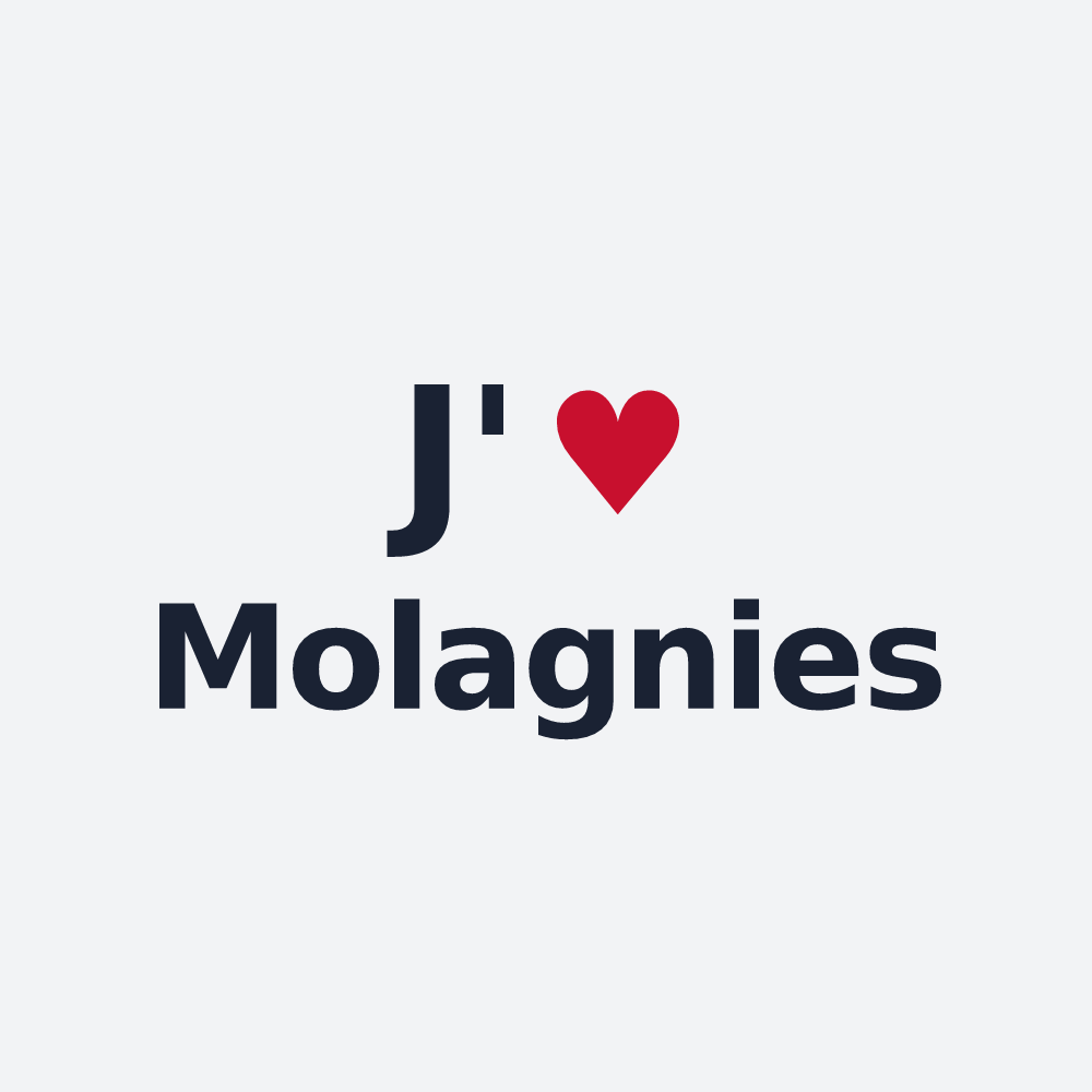 Poster personnalisé Molagnies — design « J'aime Molagnies » imprimé sur le poster